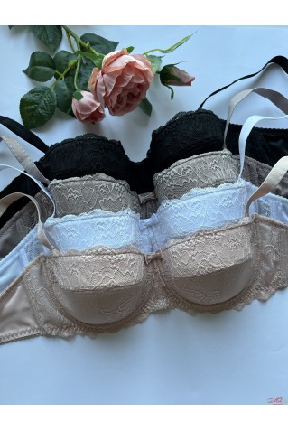 Мереживний бюстгальтер балконет La Vivas 50268